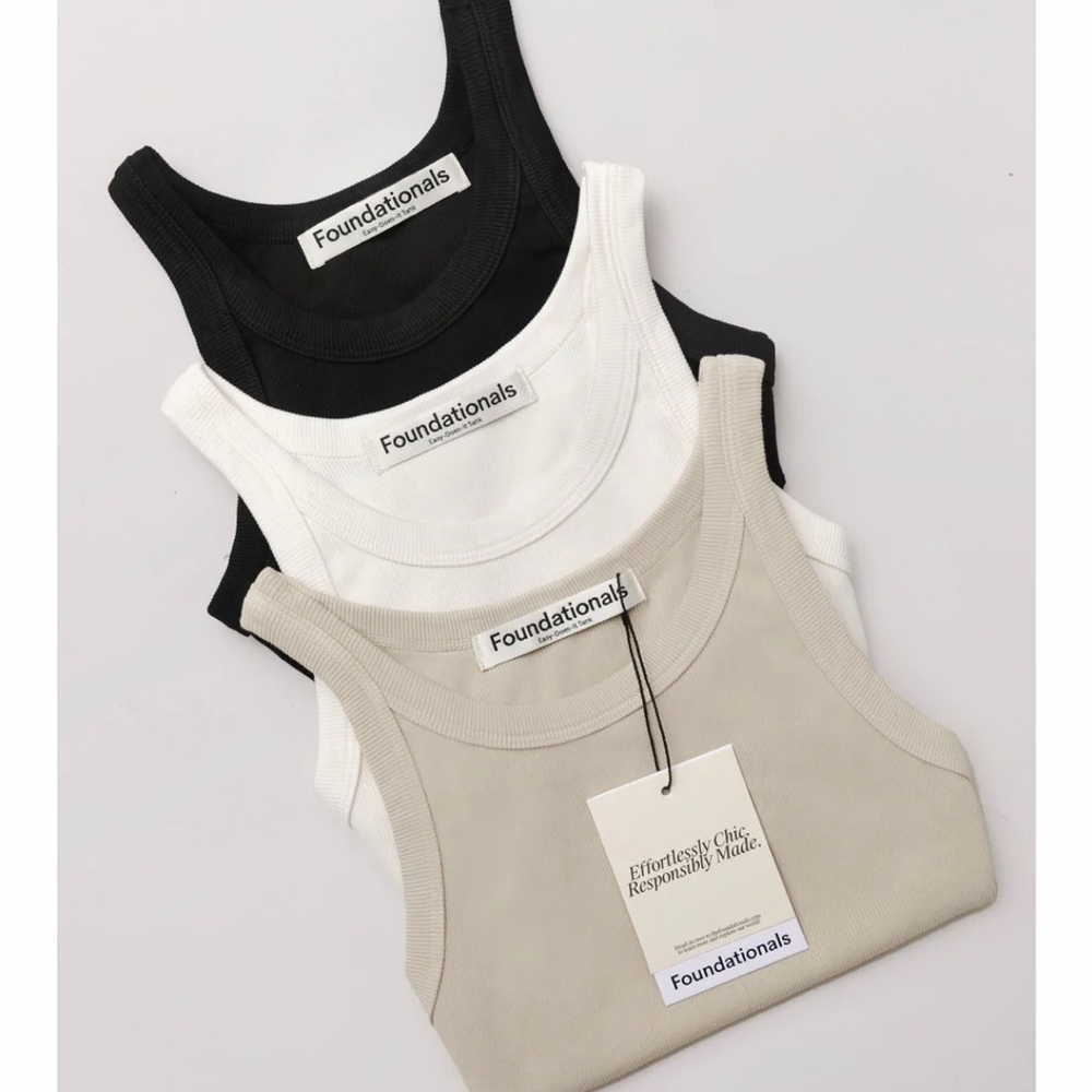 BNWT Foundations Easy-Does-It Tank (3-Pack Neutrals)